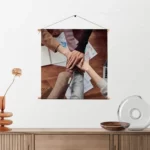 Textielposter Teamwork Vierkant Template TP Vierkant Overig 03 2