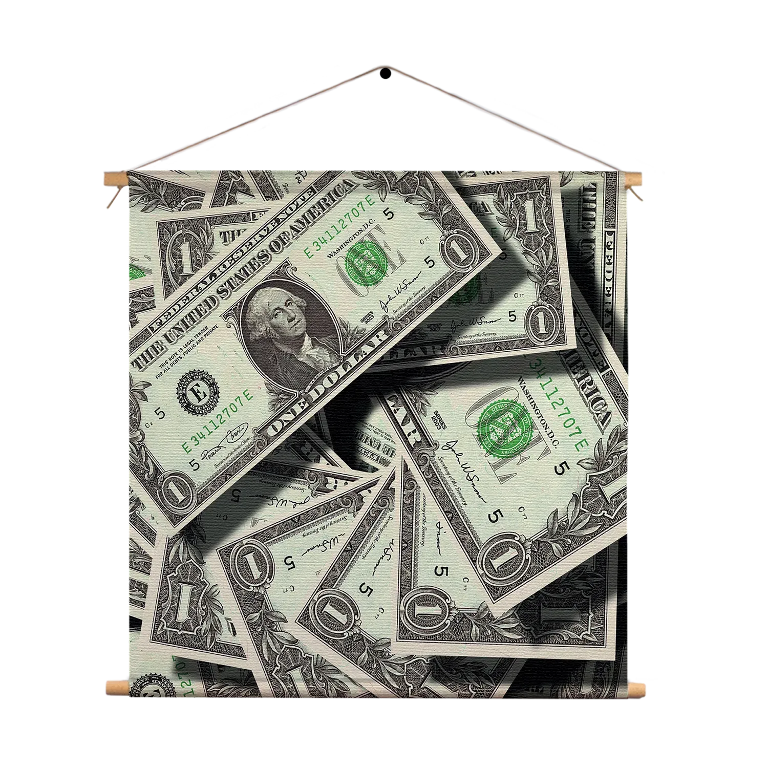 Textielposter Dollars Money George Washington Vierkant Template TP Vierkant Overig 05 1