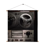 Textielposter De Oude Bandrecorder Vierkant Template TP Vierkant Retro 11 1