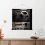 Textielposter De Oude Bandrecorder Vierkant Template TP Vierkant Retro 11 2