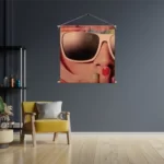 Template_TP_Vierkant_Retro_9-3 Textielposter Keep Silence Hippie Vierkant Template TP Vierkant Retro 9 3