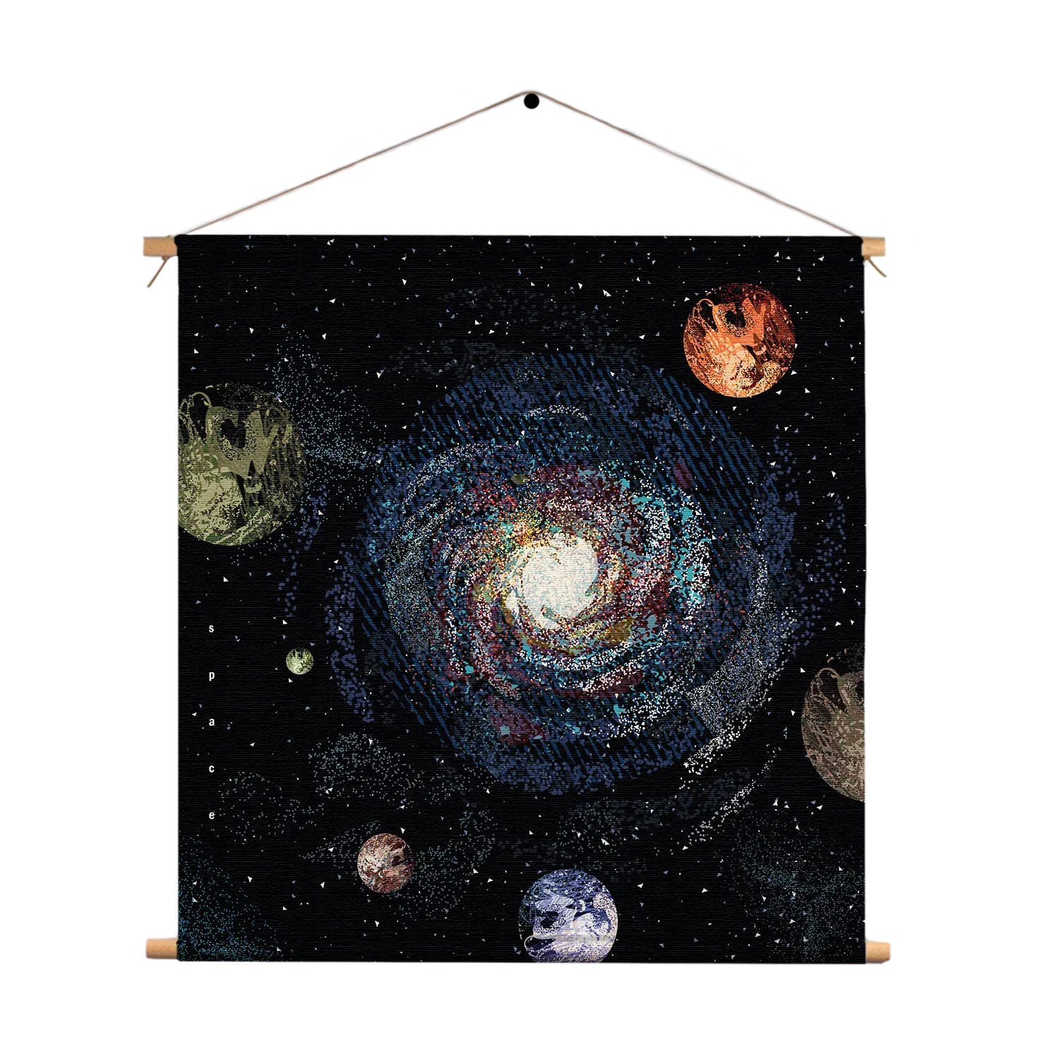 Textielposter Ons planetenstelsel Vierkant Template TP Vierkant Ruimtevaart 15 1
