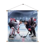 Textielposter Ijshockey Battle Vierkant Template TP Vierkant Sport 13 1