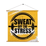 Textielposter Sweat Off Time Stress Vierkant Template TP Vierkant Sport 15 1