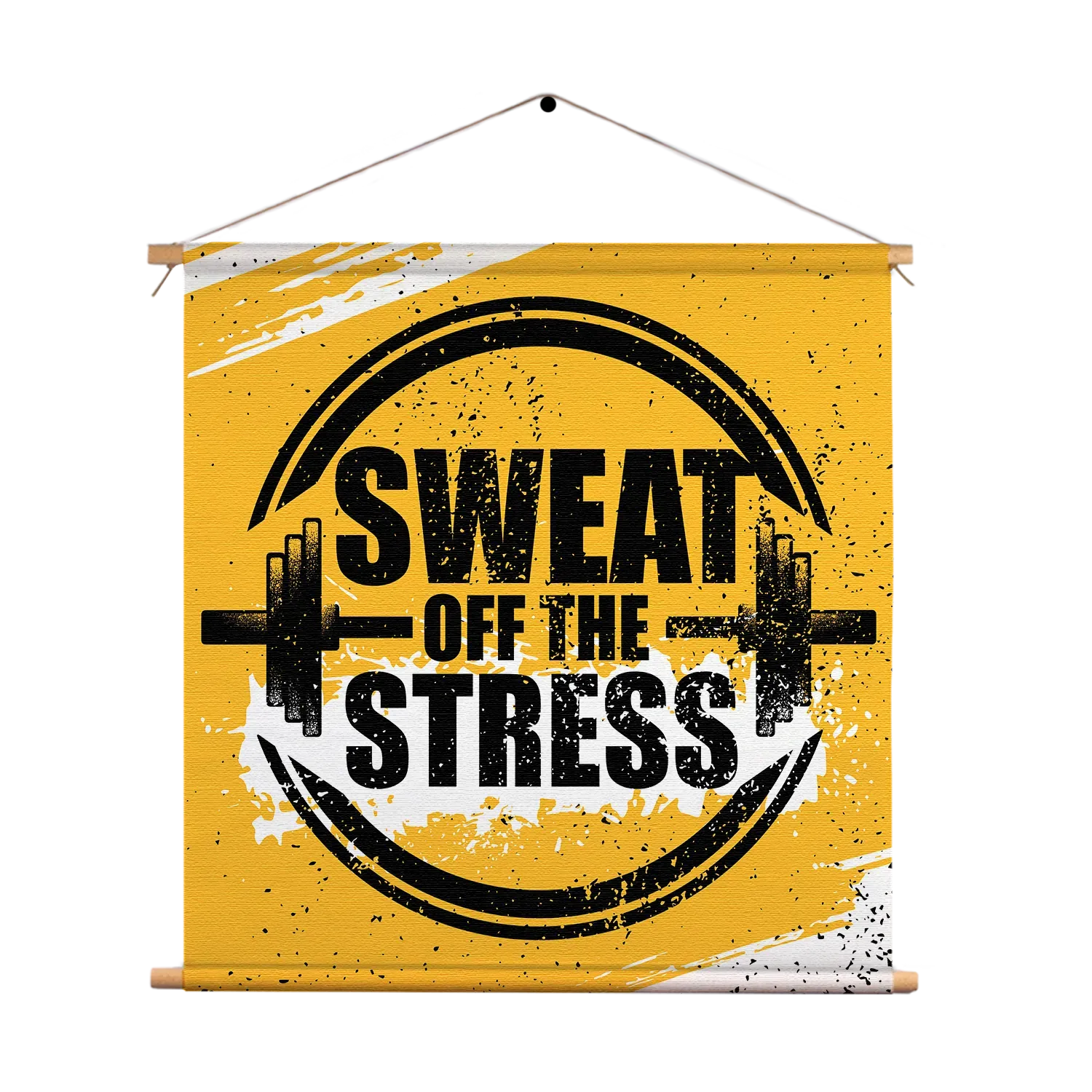 Textielposter Sweat Off Time Stress Vierkant Template TP Vierkant Sport 15 1