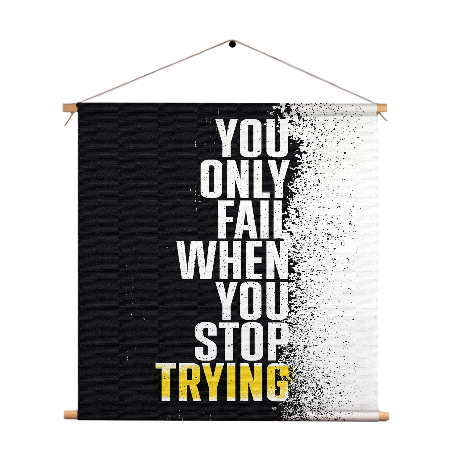 Template_TP_Vierkant_Sport_17-1 Textielposter Only Fail When You Stop Trying Vierkant Template TP Vierkant Sport 17 1