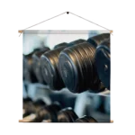 Textielposter Halters In De Sportschool Vierkant Template TP Vierkant Sport 5 1