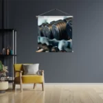 Textielposter Halters In De Sportschool Vierkant Template TP Vierkant Sport 5 3