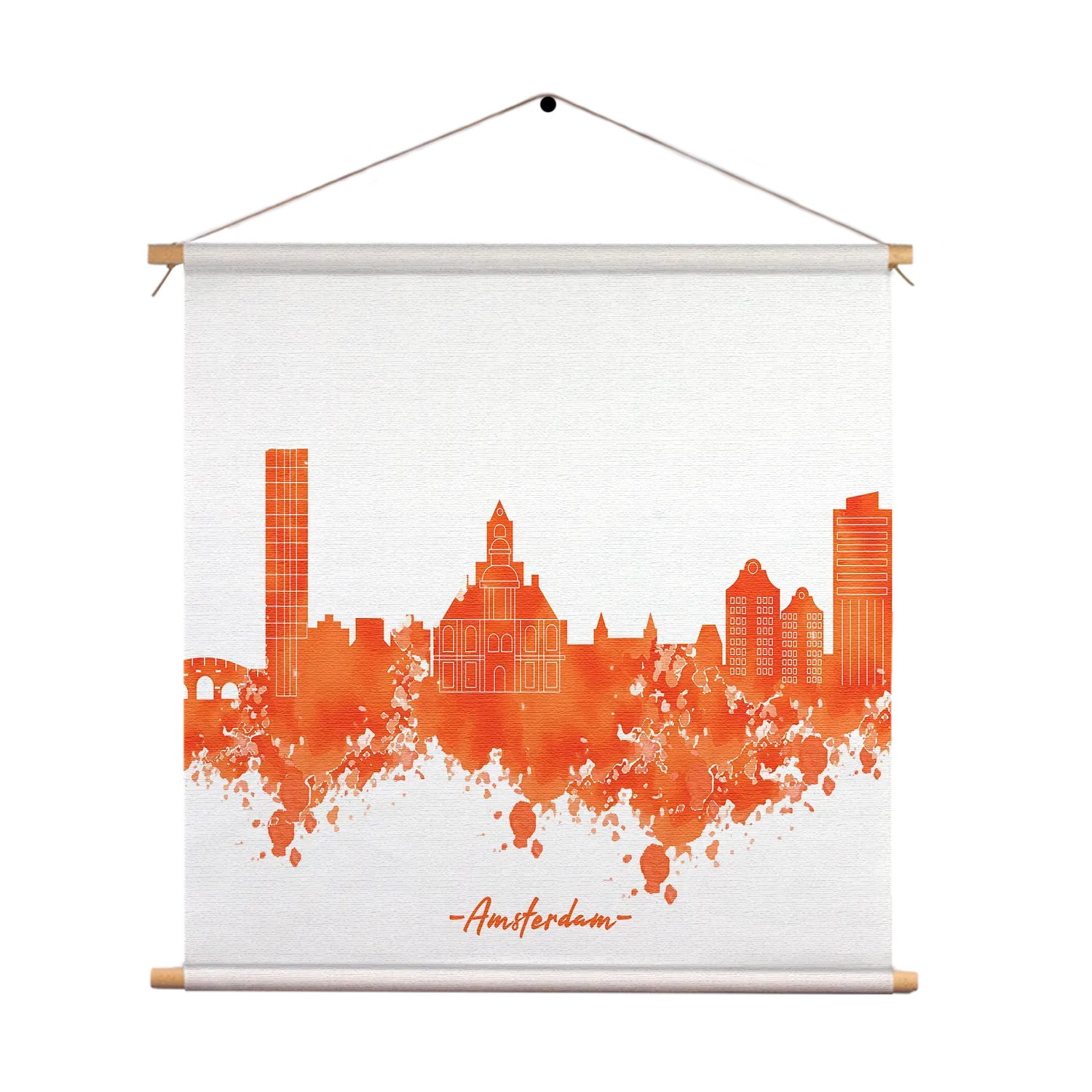 Template_TP_Vierkant_Steden_1-1 Textielposter Skyline Amsterdam Watercolor Paint Vierkant Template TP Vierkant Steden 1 1