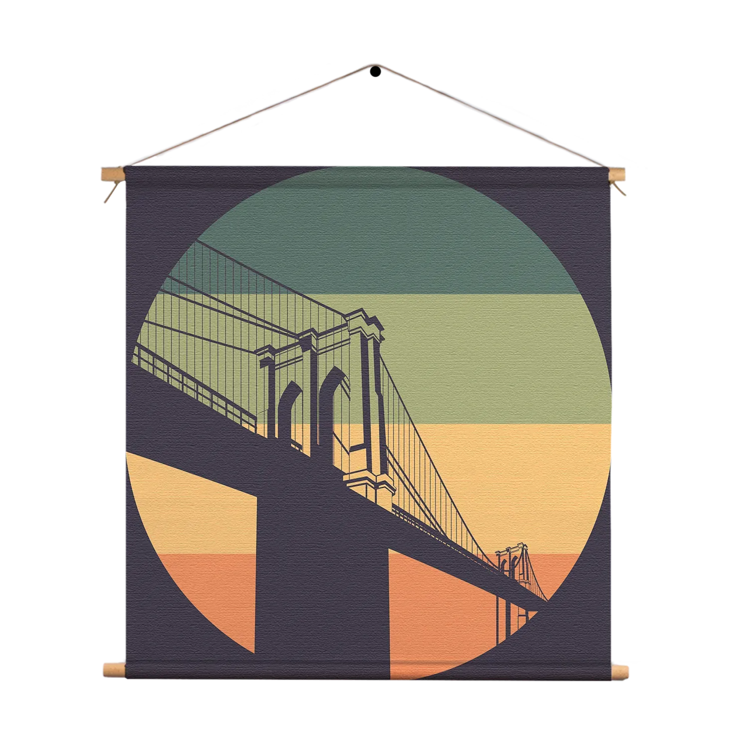 Textielposter New York 1978 Illustratie Vierkant Template TP Vierkant Steden 11 1