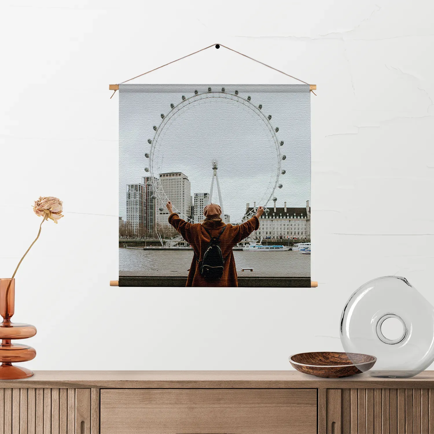 Textielposter London Eye Vierkant Template TP Vierkant Steden 14 2