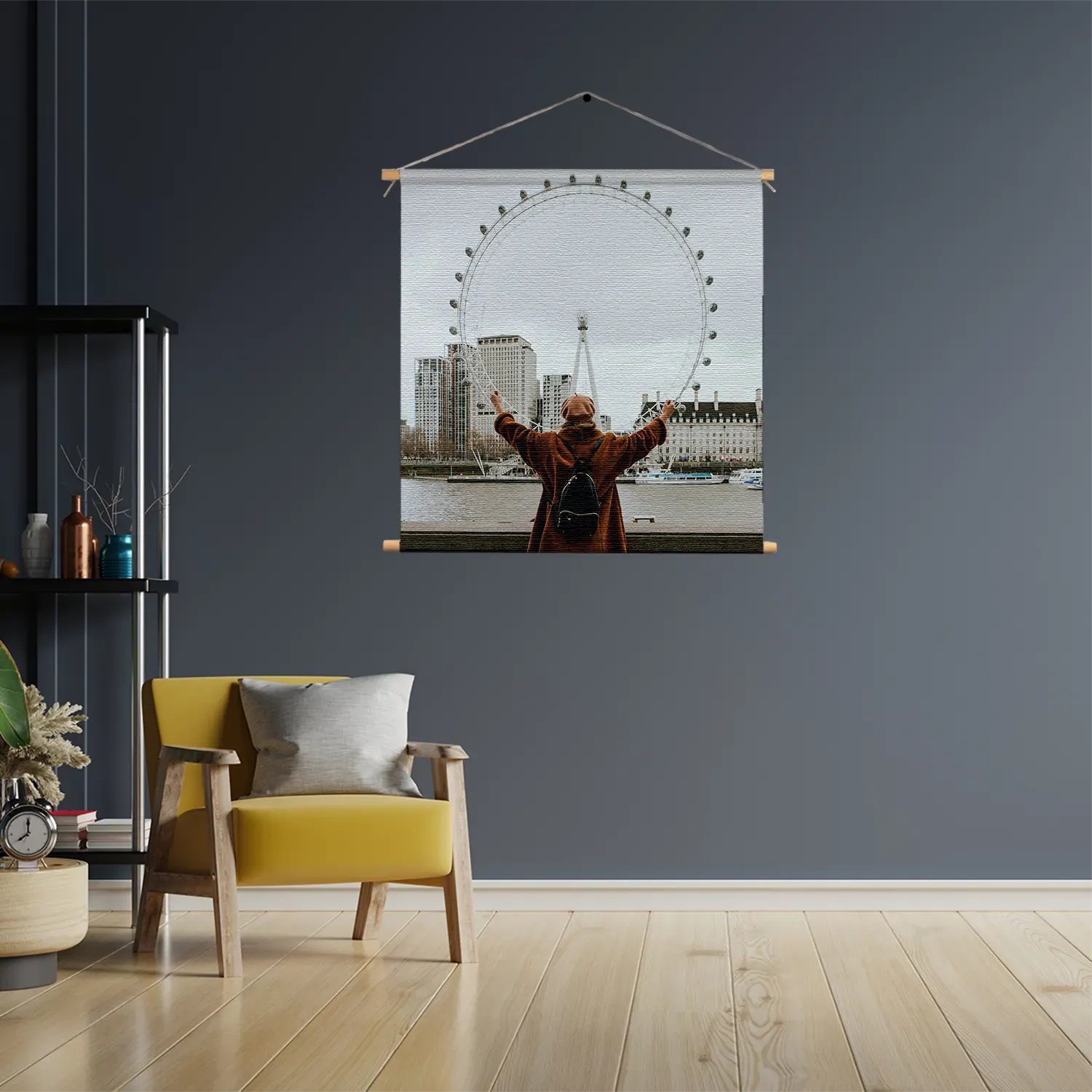 Textielposter London Eye Vierkant Template TP Vierkant Steden 14 3