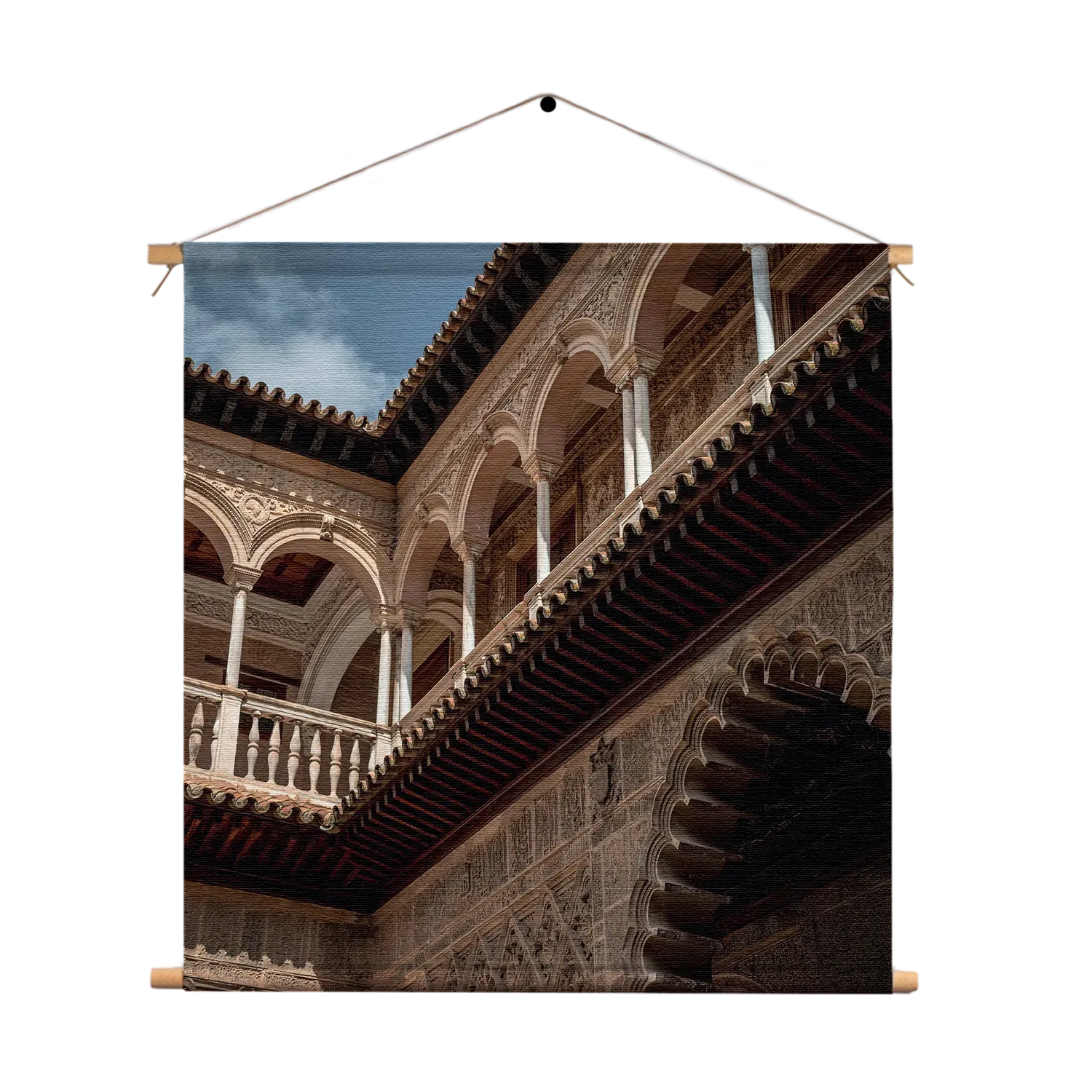 Textielposter Koninklijk Paleis van Sevilla Vierkant Template TP Vierkant Steden 15 1