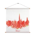Template_TP_Vierkant_Steden_2-1 Textielposter Skyline Antwerpen Watercolor Paint Vierkant Template TP Vierkant Steden 2 1