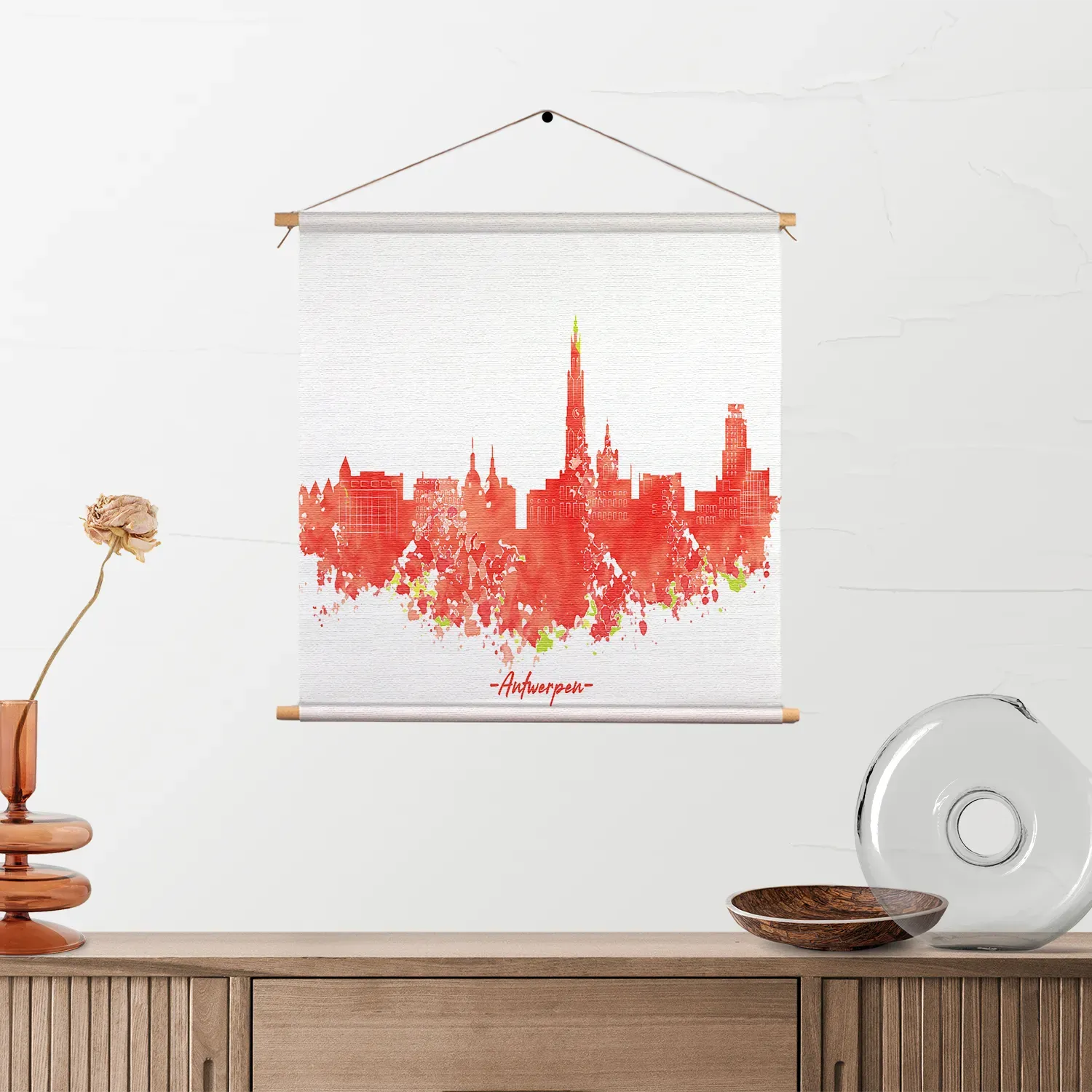 Template_TP_Vierkant_Steden_2-2 Textielposter Skyline Antwerpen Watercolor Paint Vierkant Template TP Vierkant Steden 2 2