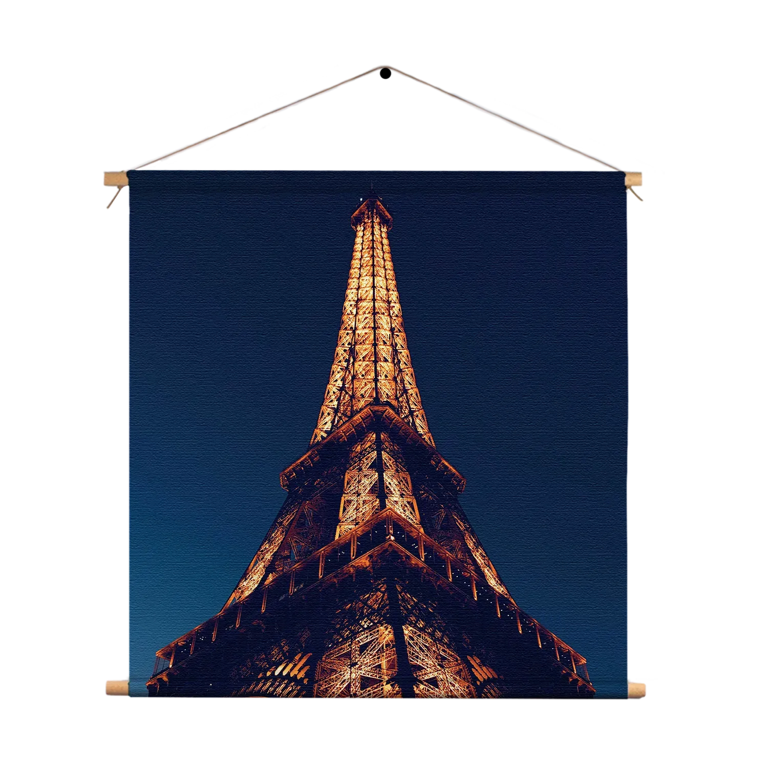 Textielposter Eiffeltoren Parijs at Night Vierkant Template TP Vierkant Steden 23 1