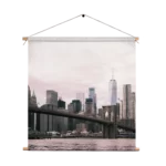 Textielposter Brooklyn Bridge New York Vierkant Template TP Vierkant Steden 24 1