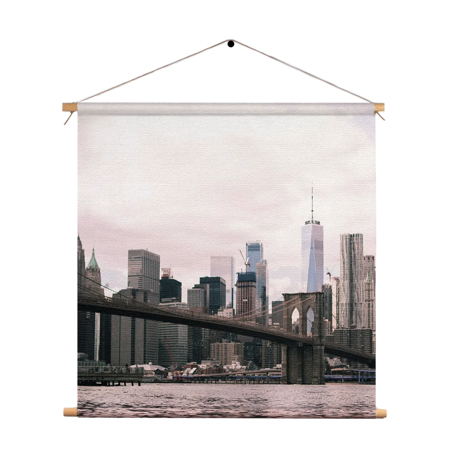 Textielposter Brooklyn Bridge New York Vierkant Template TP Vierkant Steden 24 1