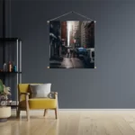 Textielposter New York Raining Day Vierkant Template TP Vierkant Steden 27 3