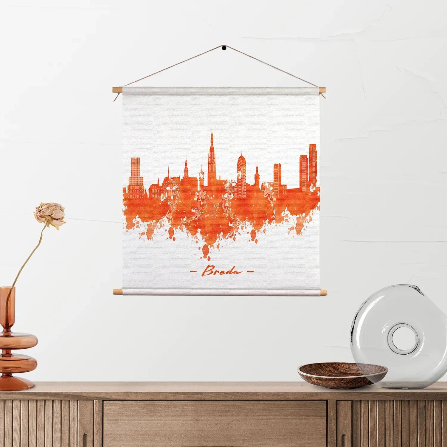 Template_TP_Vierkant_Steden_3-2 Textielposter Skyline Breda Watercolor Paint Vierkant Template TP Vierkant Steden 3 2