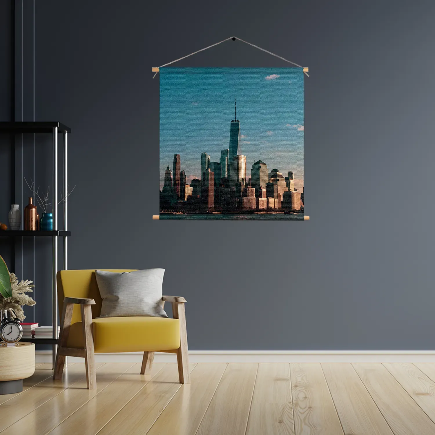Textielposter New York Gebouwen Skyline Vierkant Template TP Vierkant Steden 36 3