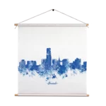 Template_TP_Vierkant_Steden_4-1 Textielposter Skyline Brussels Watercolor Paint Vierkant Template TP Vierkant Steden 4 1
