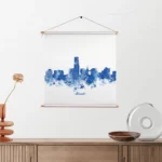 Template_TP_Vierkant_Steden_4-2 Textielposter Skyline Brussels Watercolor Paint Vierkant Template TP Vierkant Steden 4 2