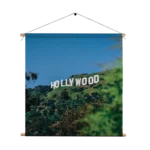 Textielposter Hollywood Letters Vierkant Template TP Vierkant Steden 40 1