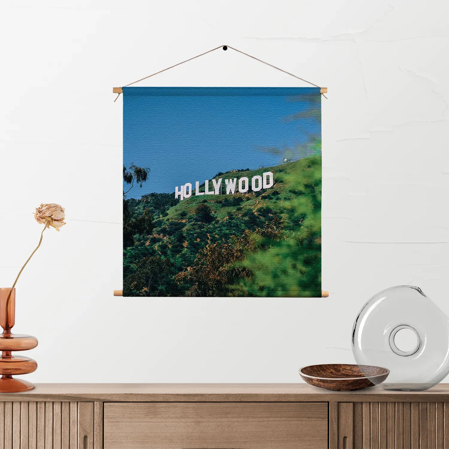 Textielposter Hollywood Letters Vierkant Template TP Vierkant Steden 40 2