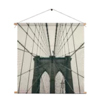 Textielposter Brooklyn Bridge New York City Vierkant Template TP Vierkant Steden 41 1
