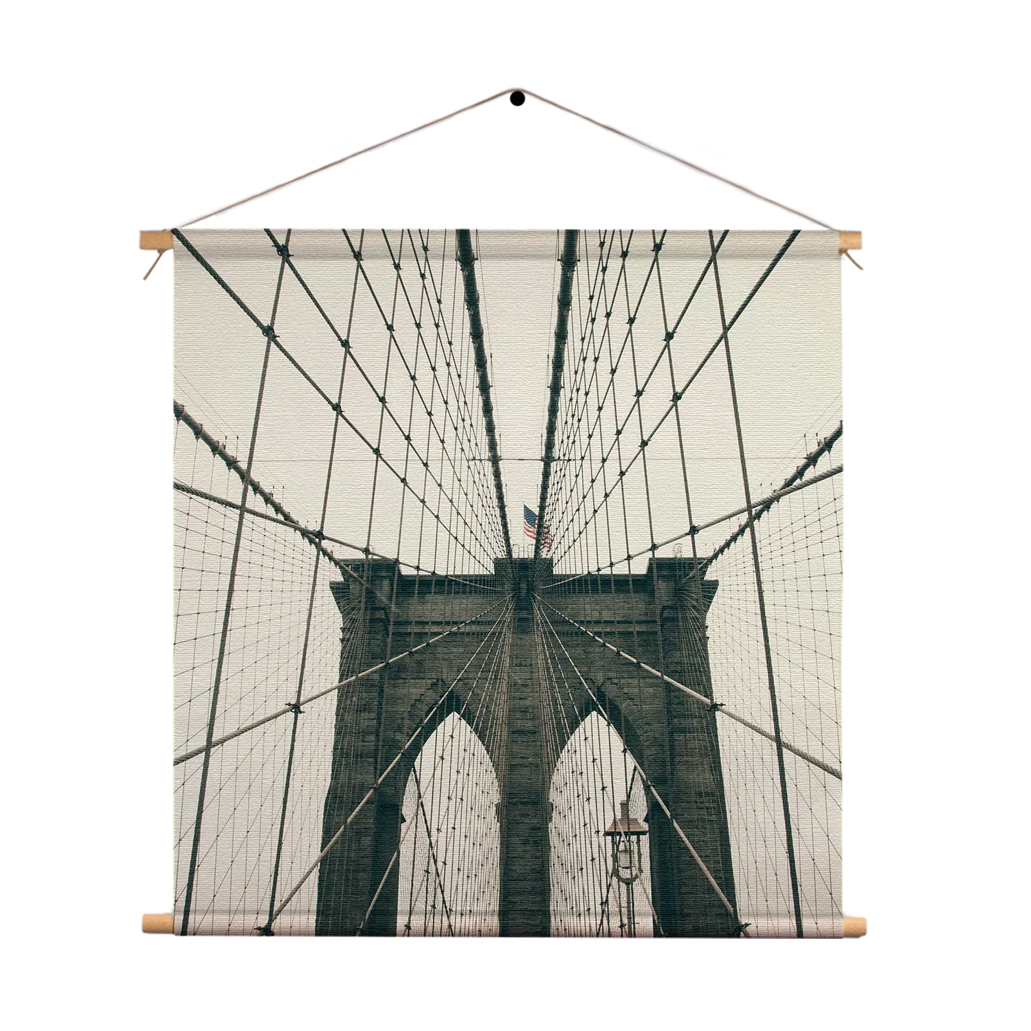 Textielposter Brooklyn Bridge New York City Vierkant Template TP Vierkant Steden 41 1