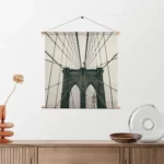 Textielposter Brooklyn Bridge New York City Vierkant Template TP Vierkant Steden 41 2