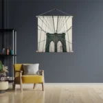 Textielposter Brooklyn Bridge New York City Vierkant Template TP Vierkant Steden 41 3