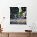Textielposter San Francisco Tram Vierkant Template TP Vierkant Steden 44 2
