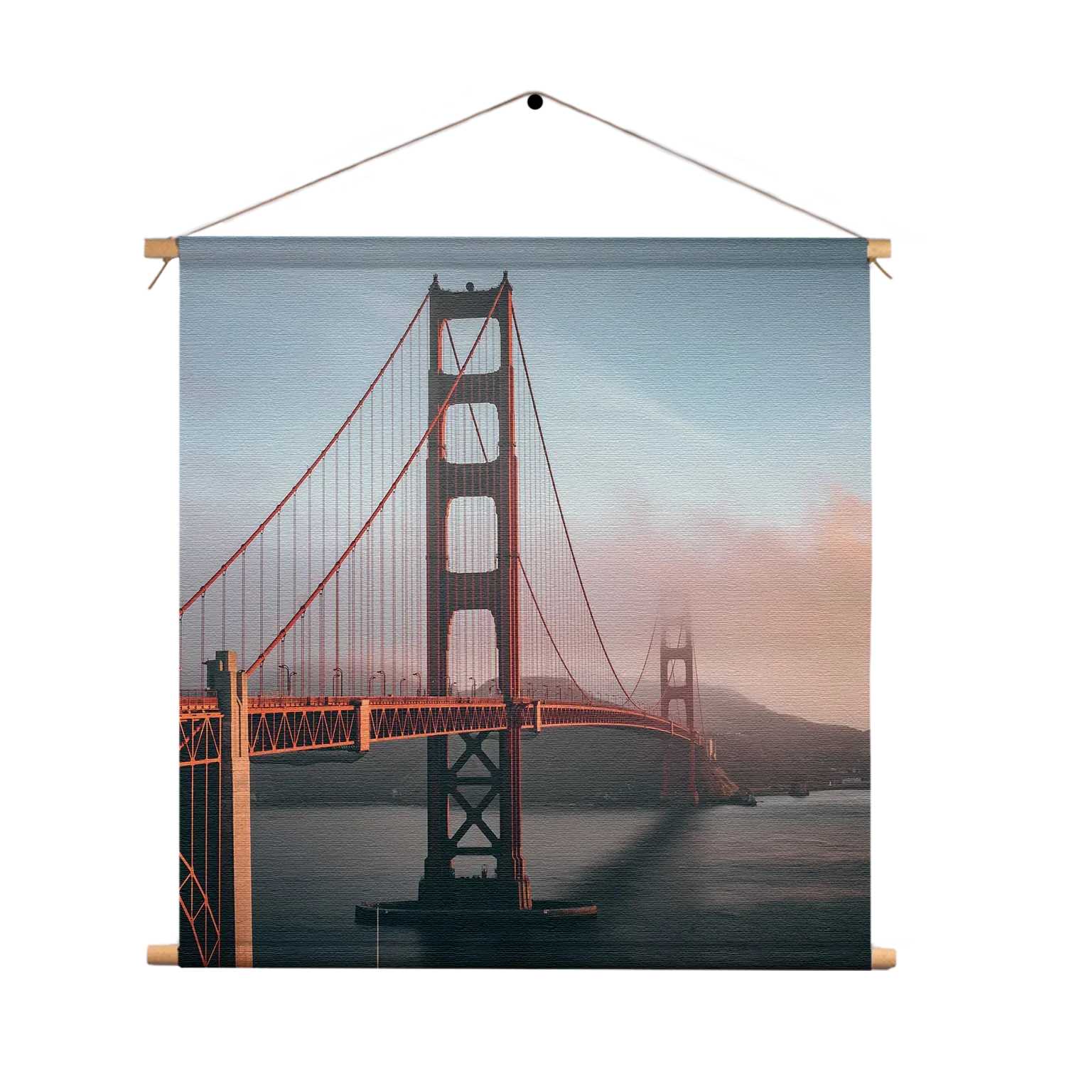 Textielposter Golden Gate Bridge San Francisco Vierkant Template TP Vierkant Steden 49. 1