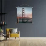 Textielposter Golden Gate Bridge San Francisco Vierkant Template TP Vierkant Steden 49. 3
