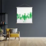Textielposter Skyline Rotterdam Watercolor Paint Vierkant Template TP Vierkant Steden 53. 3