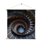 Textielposter De Trappen van het Vaticaan Vierkant Template TP Vierkant Steden 61 1