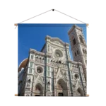 Textielposter De Kathedraal Van Florence Duomo Vooraanzicht Vierkant Template TP Vierkant Steden 62 1