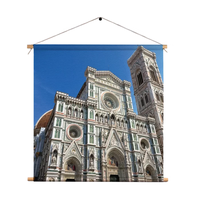 Textielposter De Kathedraal Van Florence Duomo Vooraanzicht Vierkant Template TP Vierkant Steden 62 1