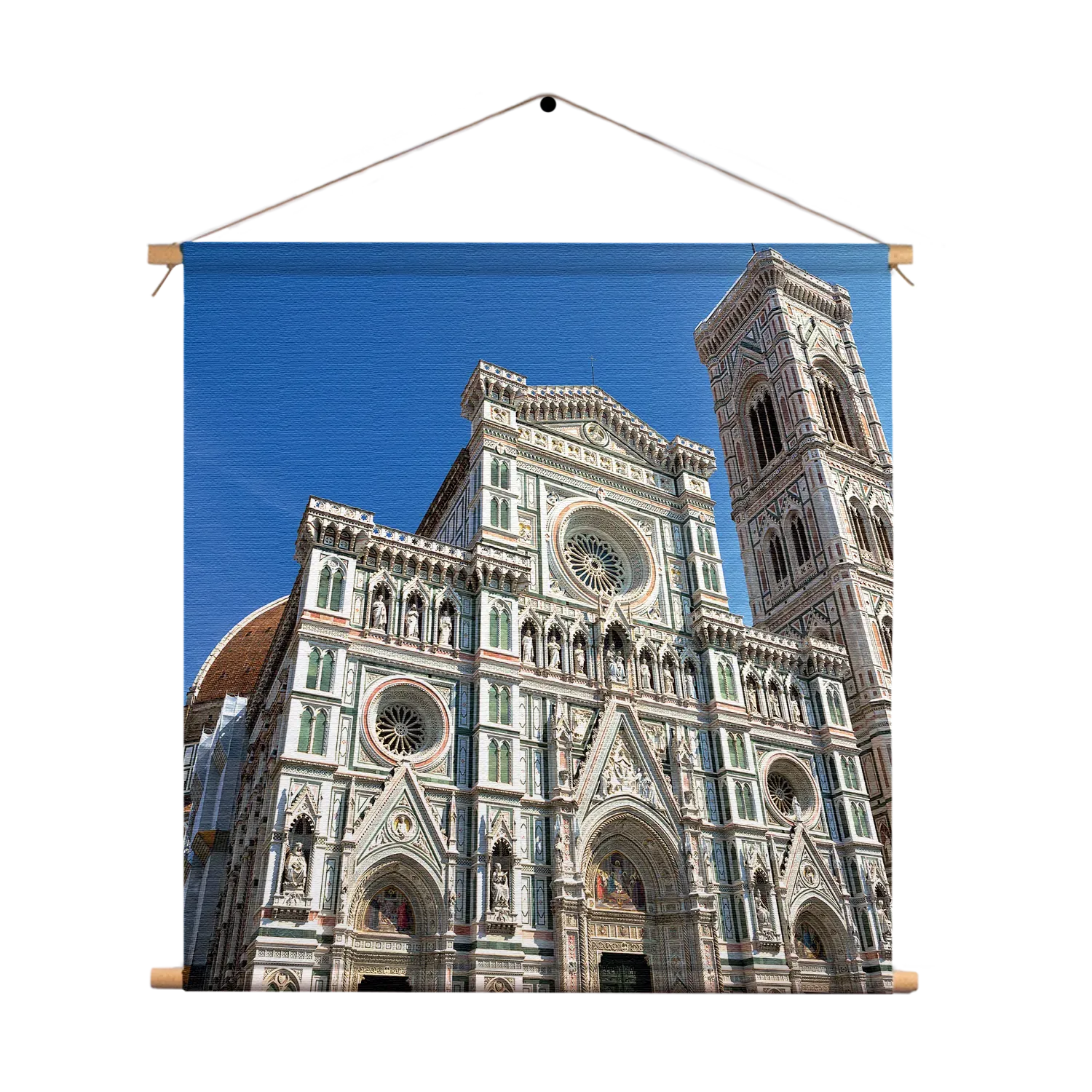 Textielposter De Kathedraal Van Florence Duomo Vooraanzicht Vierkant Template TP Vierkant Steden 62 1