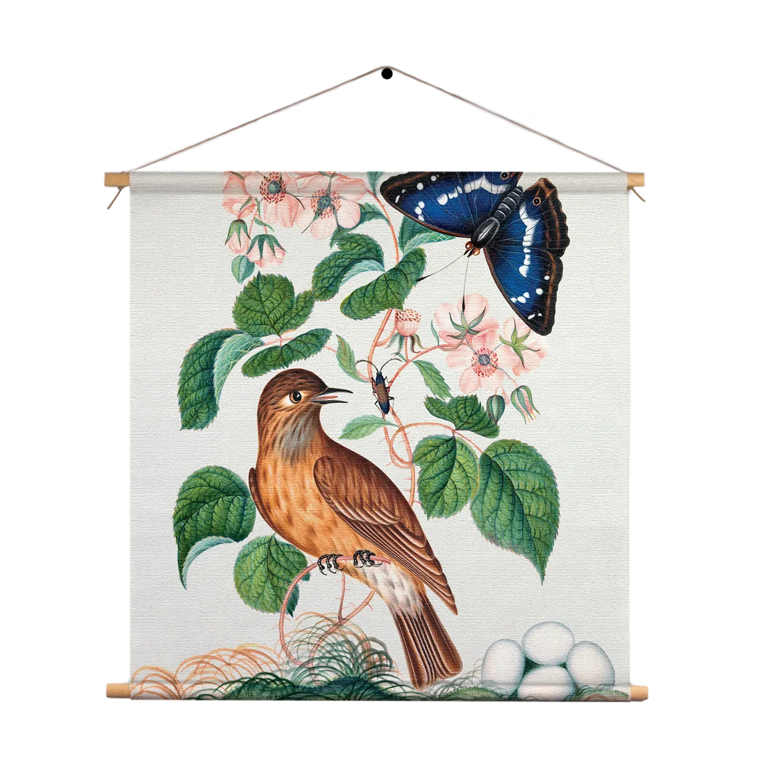 Template_TP_Vierkant_Vintage_1-1 Textielposter Prent Natuur Vogel en Bloemen 01 Vierkant Template TP Vierkant Vintage 1 1