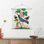 Textielposter Prent Natuur Vogel en Bloemen 10 Vierkant Template TP Vierkant Vintage 10 2