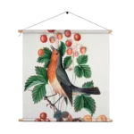 Textielposter Prent Natuur Vogel en Bloemen 11 Vierkant Template TP Vierkant Vintage 11 1