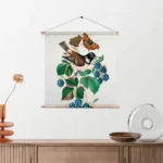 Textielposter Prent Natuur Vogel en Bloemen 14 Vierkant Template TP Vierkant Vintage 14 2