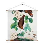 Textielposter Prent Natuur Vogel en Bloemen 03 Vierkant Template TP Vierkant Vintage 3 1