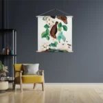 Textielposter Prent Natuur Vogel en Bloemen 03 Vierkant Template TP Vierkant Vintage 3 3
