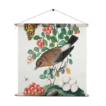 Textielposter Prent Natuur Vogel en Bloemen 05 Vierkant Template TP Vierkant Vintage 5 1