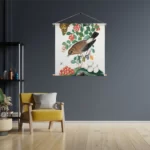Textielposter Prent Natuur Vogel en Bloemen 05 Vierkant Template TP Vierkant Vintage 5 3