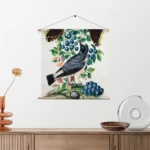 Textielposter Prent Natuur Vogel en Bloemen 06 Vierkant Template TP Vierkant Vintage 6 2